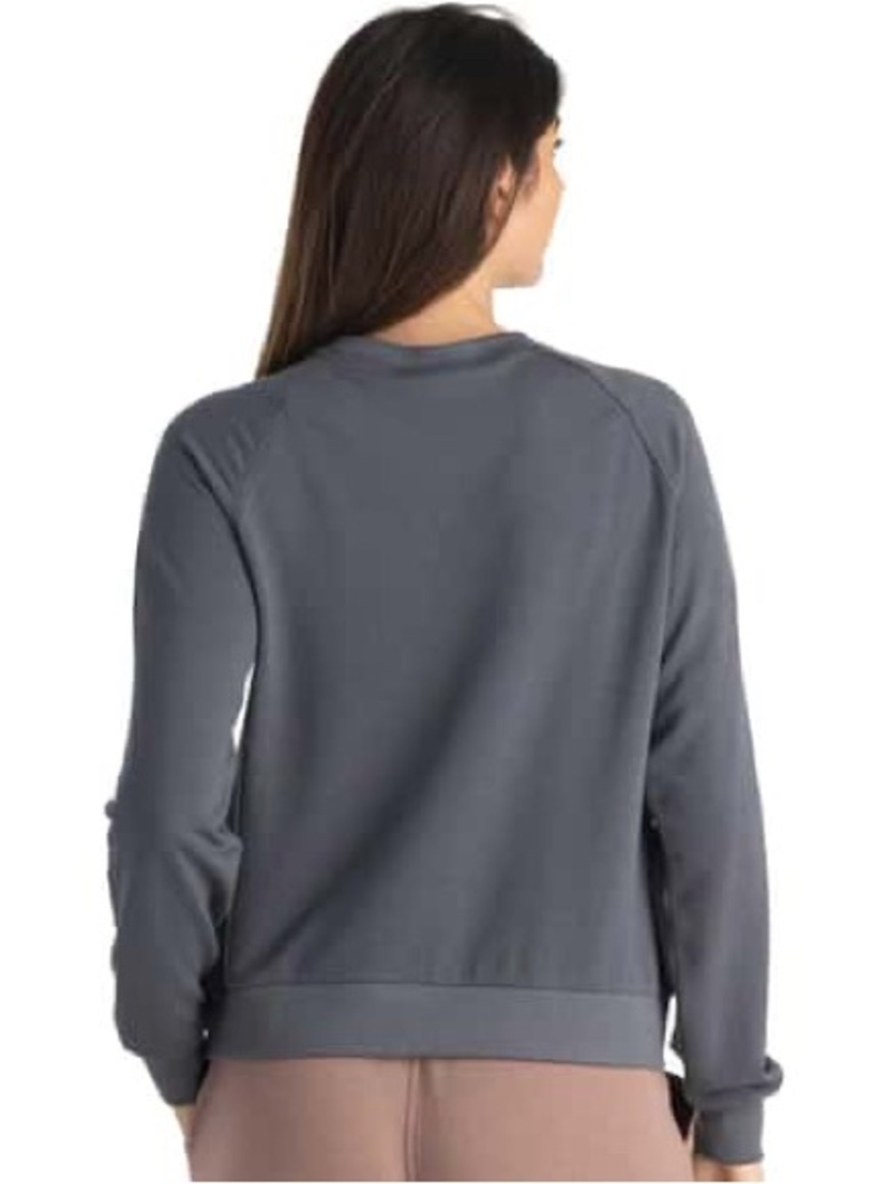 Free Fly Apparel Women's Bamboo Lightweight Fleece Crew in Storm Cloud Size M - Picture 2 of 3